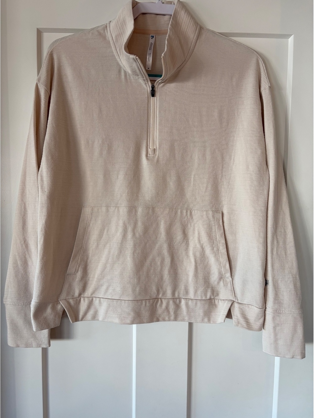 KUHL Revel 1/4 Zip Pullover — Oatmeal, Size M
